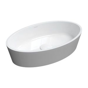 OMNIRES - BARI M+ umývadlo na dosku, 50 x 30 cm biela / šedá lesk /BSP/ BARI500UNBSP vyobraziť