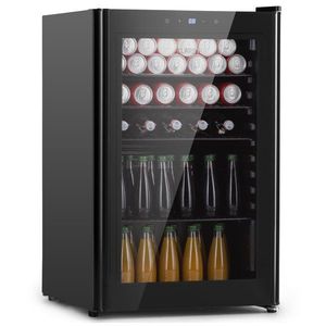 Klarstein Beercave 115, chladnička, 115 l, 4 police, trojito izolované sklenené dvere, dotyková vyobraziť