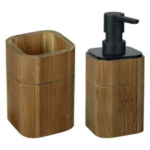 Hnedá bambusová súprava doplnkov do kúpeľne Serro – Wenko vyobraziť
