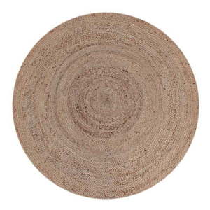 Hnedý jutový okrúhly koberec ø 180 cm – LABEL51 vyobraziť