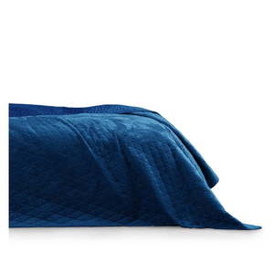Modrý pléd cez posteľ AmeliaHome Laila Royal, 260 x 240 cm vyobraziť