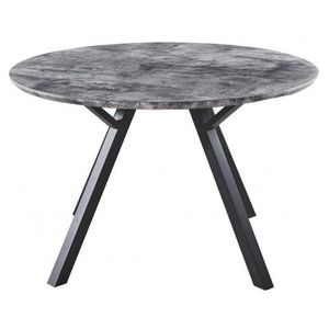 Okrúhly jedálenský stôl Roberta 120x120 cm, šedý betón% vyobraziť