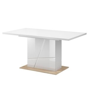 Sconto Jedálenský stôl FUTURA 10 biela vysoký lesk/dub riviéra vyobraziť