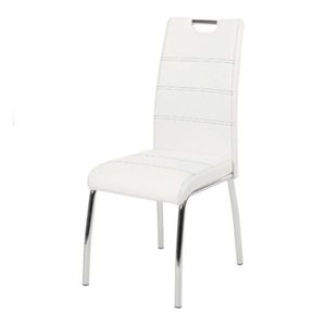 Sconto Jedálenská stolička NOEMI biela/kov vyobraziť
