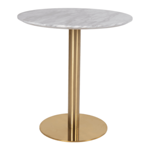 Sconto Jedálenský stôl BULZONU 2 biely mramor/zlatá vyobraziť