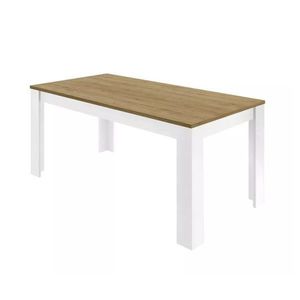 Sconto Jedálenský stôl SLIM 6 dub svetlý/biela lesklá vyobraziť