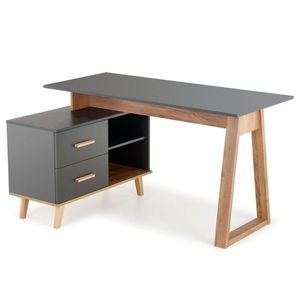 Sconto Písací stôl SIRGAU XL dub wotan/antracitová vyobraziť