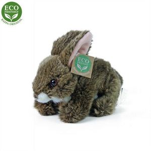 RAPPA Plyšový králik hnedý ležiaci, 17 cm, ECO-FRIENDLY vyobraziť