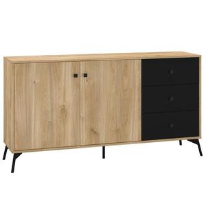 Komoda Agis 04 honey castello oak/black mat vyobraziť