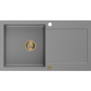 MEXEN/S MEXEN/S - Leo granitový drez 1 s odkvapkávačom 900x500 mm, šedá, + zlatý sifón 6501901010-71-G vyobraziť