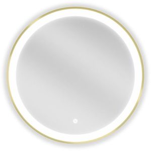 MEXEN - Esso zrkadlo s osvetlením 60 cm, LED 6000K zlatý rám 9825-060-060-611-50 vyobraziť