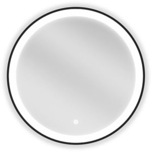 MEXEN - Esso zrkadlo s osvetlením 60 cm, LED 6000K čierny rám 9825-060-060-611-70 vyobraziť