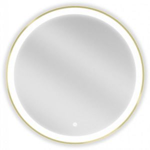 MEXEN - Esso zrkadlo s osvetlením 70 cm, LED 6000K zlatý rám 9825-070-070-611-50 vyobraziť