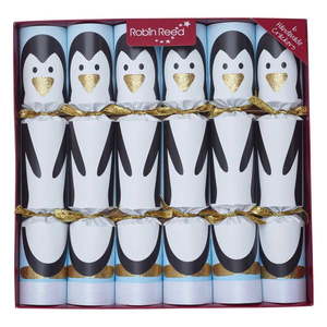 Vianočné crackery v súprave 6 ks Racing Penguin – Robin Reed vyobraziť