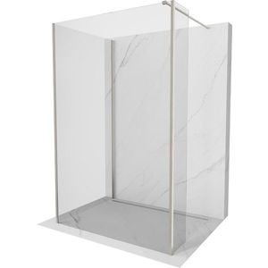 MEXEN/S - Kioto Sprchová zástena WALK-IN 100 x 70 x 30 cm, transparent, nikel kefovaná 800-100-070-221-97-00-030 vyobraziť