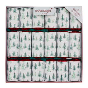 Vianočné crackery v súprave 12 ks Green Pine Tree – Robin Reed vyobraziť