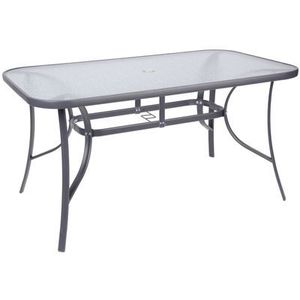 Stôl LEQ GREGORY ShadowGray, sklo 5 mm, 140x80x72 cm vyobraziť