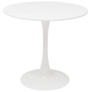 KONDELA Reventon New 80 okrúhly jedálenský stôl biela matná vyobraziť
