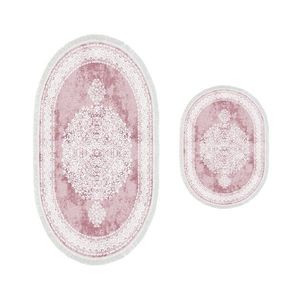 Sada 2 kusů koupelnových podložek Orient Ornamental Powder růžová vyobraziť