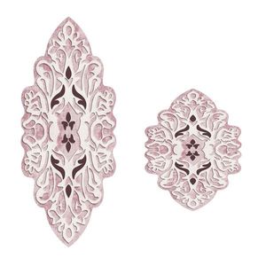 Sada 2 kusů koupelnových předložek Ornamental Powder růžová vyobraziť