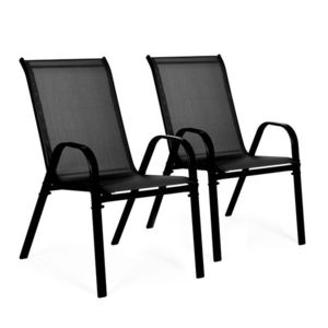 Sada 2 zahradních židlí PRODUS černá vyobraziť