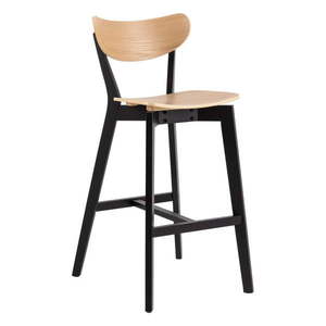 Barové stoličky v čierno-prírodnom farebnom prevedení z kaučukového dreva v súprave 2 ks 105 cm Roxby – Actona vyobraziť