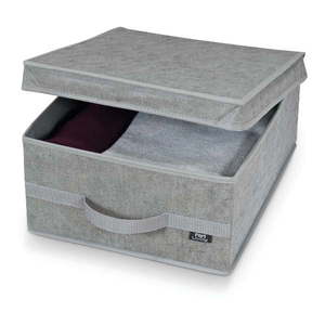 Sivý úložný box Domopak Stone Medium, 45 x 35 cm vyobraziť