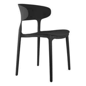 Čierne plastové jedálenské stoličky v súprave 4 ks Fain – Leitmotiv vyobraziť