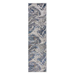 Modro-sivý behúň Flair Rugs Marbled, 80 x 300 cm vyobraziť