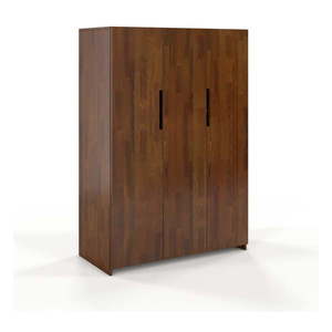 Hnedá šatníková skriňa z borovicová dreva Skandica Bergman, 128 x 180 cm vyobraziť