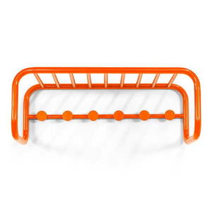 Oranžový kovový nástenný vešiak s poličkou Retro – Spinder Design vyobraziť