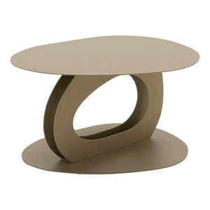 Béžový kovový konferenčný stolík 55x66 cm Tonda – Spinder Design vyobraziť
