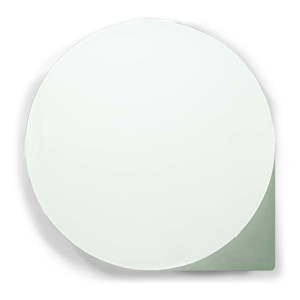 Zeleno-sivá kovová závesná kúpeľňová skrinka so zrkadlom 55x55 cm Sonnet – Spinder Design vyobraziť