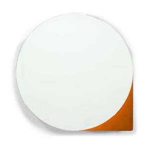 Kovová závesná kúpeľňová skrinka v tehlovej farbe so zrkadlom 35x35 cm Sonnet – Spinder Design vyobraziť