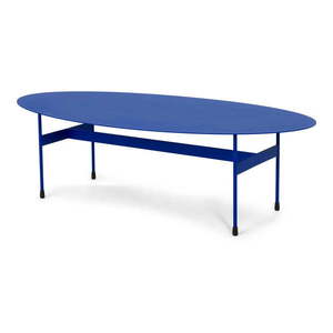Modrý kovový konferenčný stolík 39x120 cm Mira – Spinder Design vyobraziť