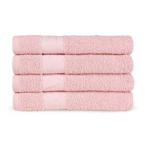 Ružové froté bavlnené uteráky v súprave 4 ks 50x100 cm – Good Morning vyobraziť