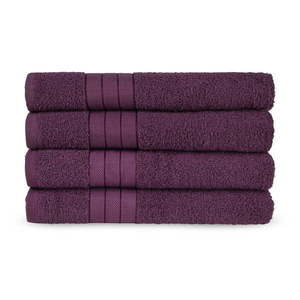 Vínovočervené froté bavlnené uteráky v súprave 4 ks 50x100 cm – Good Morning vyobraziť