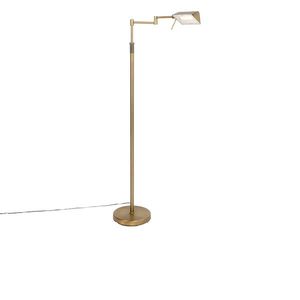 Dizajnová stojaca lampa bronzová vrátane LED s dotykovým stmievačom - Notia vyobraziť