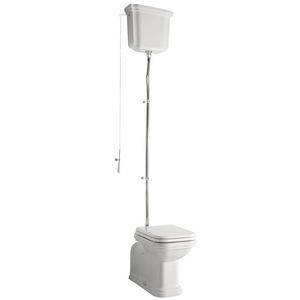 KERASAN - WALDORF WC misa s nádržkou, spodný/zadný odpad, biela-chróm WCSET19-WALDORF vyobraziť