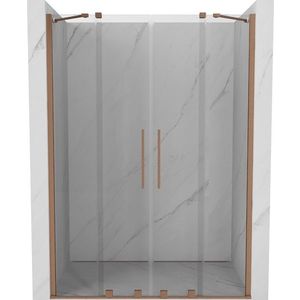 MEXEN/S - Velar Duo posuvné sprchové dvere 140, transparent, meď kartáčovaná 871-140-000-02-65 vyobraziť