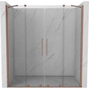 MEXEN/S - Velar Duo posuvné sprchové dvere 170, transparent, meď kartáčovaná 871-170-000-02-65 vyobraziť