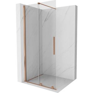 MEXEN/S - Velár posuvné sprchové dvere Walk-in 70 cm, transparent, kartáčovaná meď 871-070-000-03-65 vyobraziť