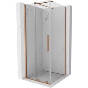 MEXEN/S - Velár sprchovací kút 90 x 90, transparent, kartáčovaná meď 871-090-090-01-65 vyobraziť