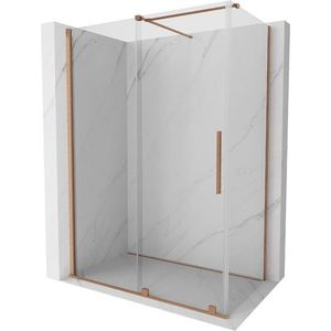 MEXEN/S - Velár sprchovací kút 140 x 80, transparent, kartáčovaná meď 871-140-080-01-65 vyobraziť