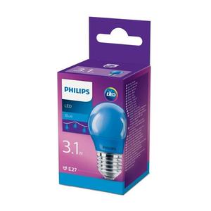 Philips LED Žiarovka Philips P45 E27/3, 1W/230V modrá vyobraziť