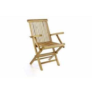 Záhradná stolička DIVERO skladacia – teakové drevo vyobraziť