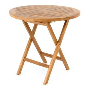 Divero 2211 guľatý záhradný stolík z tíkového dreva, Ø 80 cm vyobraziť