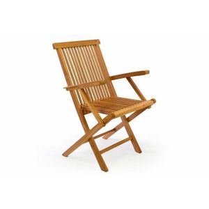 Skladacia stolička z teakového dreva vyobraziť