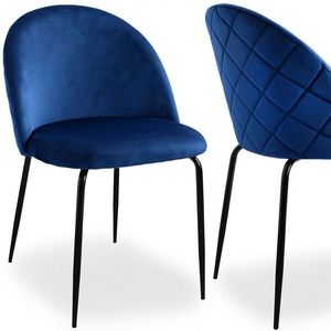 Čalouněná jídelní židle FARGO samet modrá vyobraziť