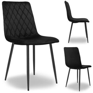 Čalouněná židle DEXTER samet černá vyobraziť